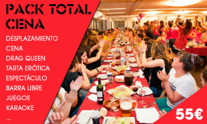 Pack total cena despedidas en Logroño